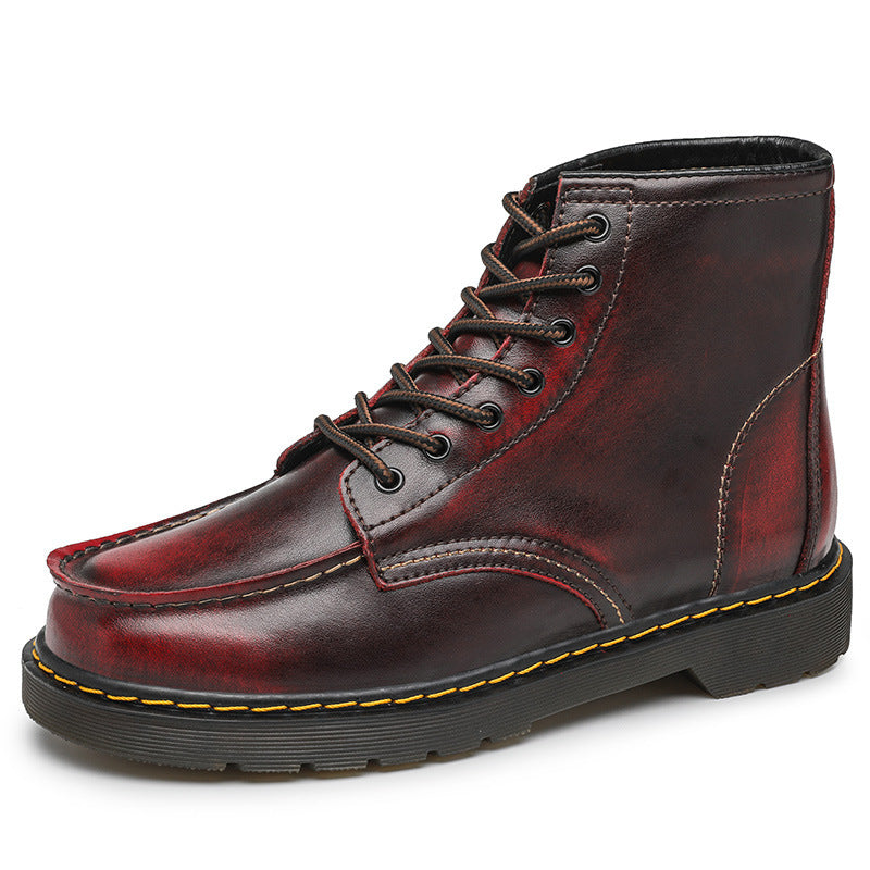 Men's Vintage Cowhide High-Top Boots