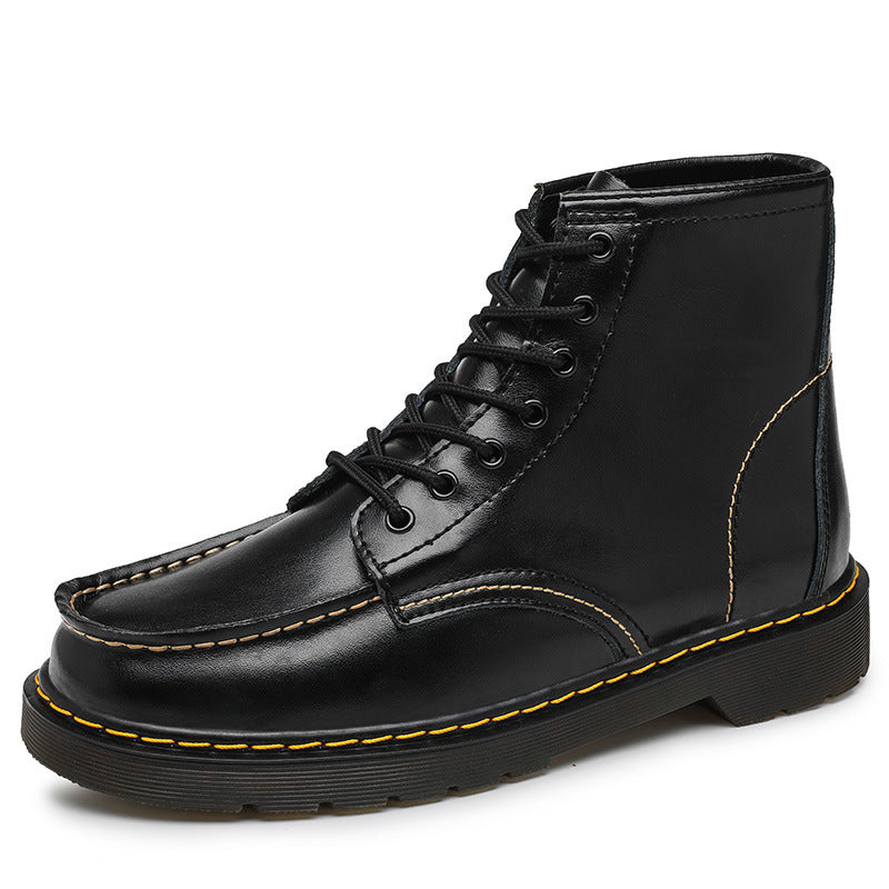 Men's Vintage Cowhide High-Top Boots